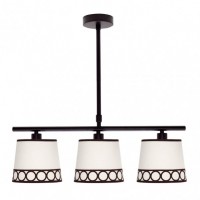 Distribuidor - Lâmpadas Diversas | Lâmpadas Clássicas | LAMPARA DALIA 3XE14 BEIS/MARRÓN REGX56X16 CM Ref: 114853002